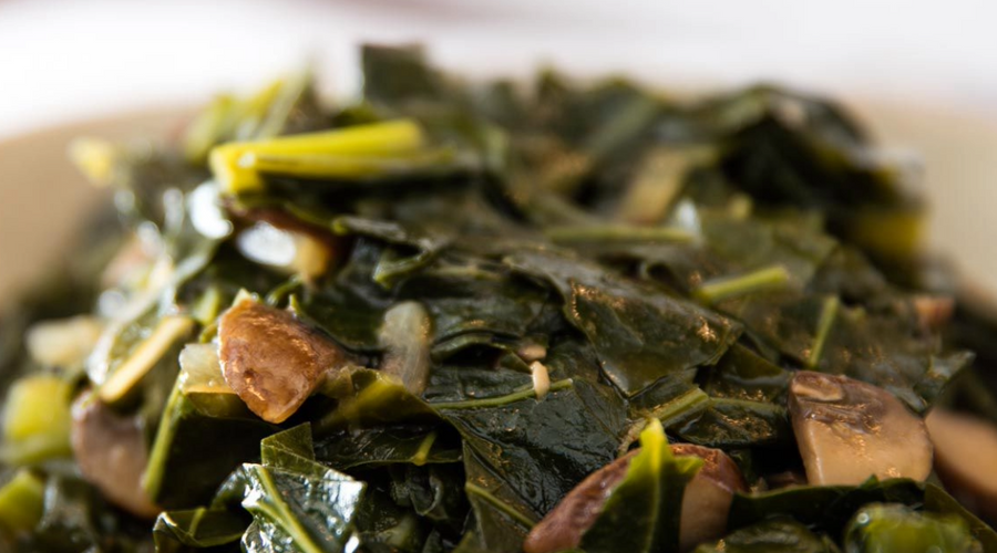 Braised Greens Dusted with Zombie Breath