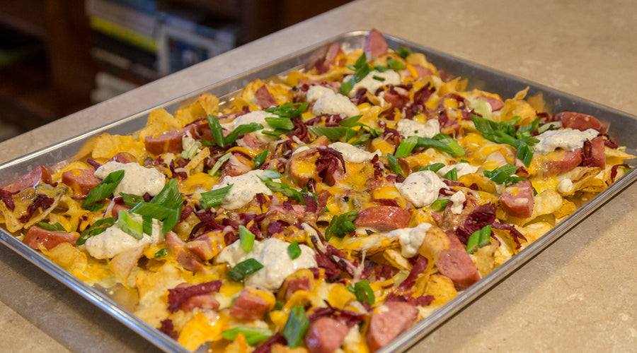 ZSR'd Loaded Cream n Chive Potato Chips with Kielbasa Bits