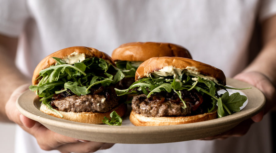 Grill Like a Zombie Slayer: Beef & Lamb Hamburgers with a Fiery Twist!