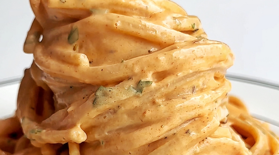 Alfredo Noodles with Zombie Breath Cream Sauce