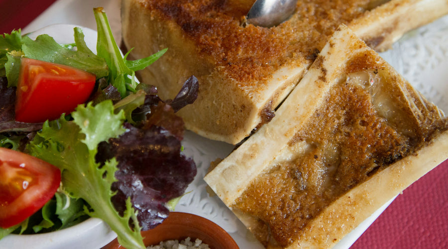 ZSR'd Bone Marrow Toast with Crispy Shallots