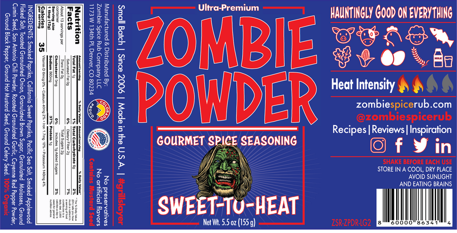 Zombie Powder: The Original, Sweet to Heat All-Purpose Spice Rub